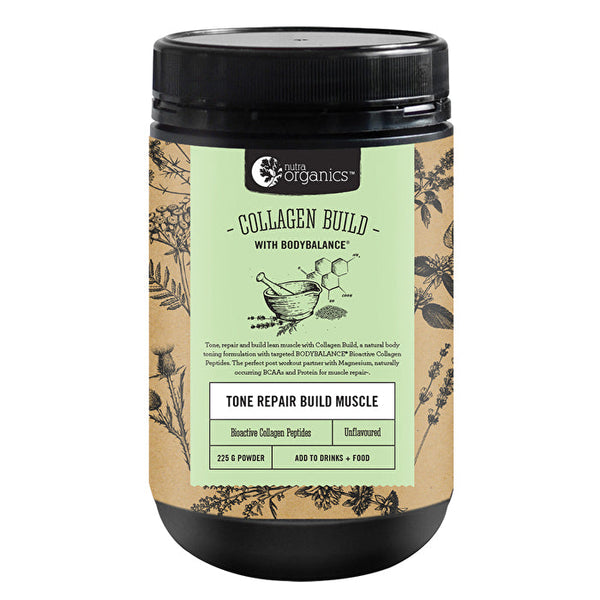 Nutra Organics Collagen Build with BodyBalance (Tone Repair Build Muscle) Unflavoured Powder 225g