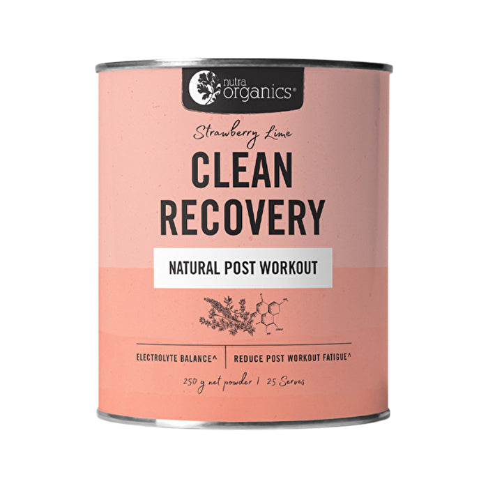 Nutra Organics Clean Recovery Strawberry Lime 250g