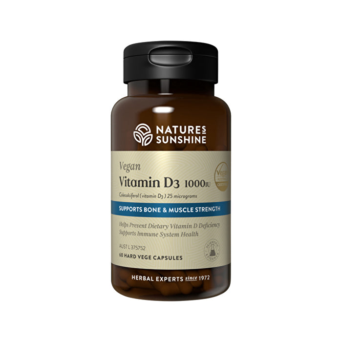 Nature's Sunshine Vegan Vitamin D3 1000IU 60c