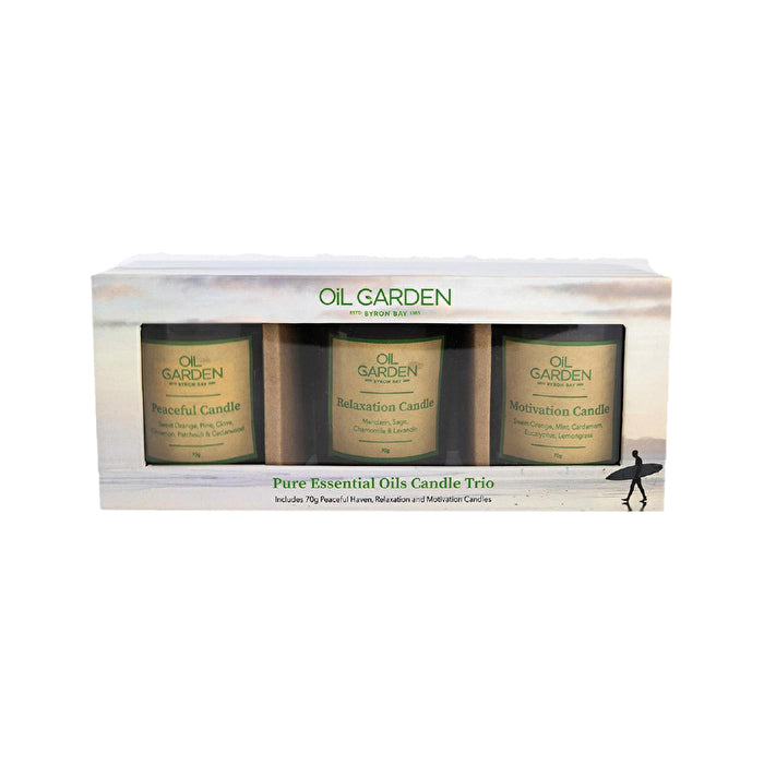 Oil Garden Pure Essential Oil Candle Trio Pack