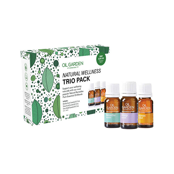 Oil Garden Essential Oil Blend Trio Natural Wellness 12ml x 3 Pack