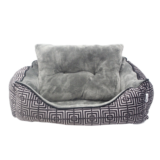 Pet Maison Trellis Cuddler Pet Bed by Pet Maison for Unisex - 24 x 36 x 12 Inch Pet Bed