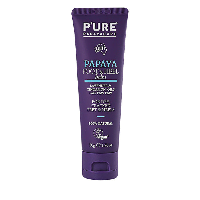 P'URE Papayacare Papaya Foot & Heel Balm (Lavender & Cinnamon Oils with Paw Paw) 50g