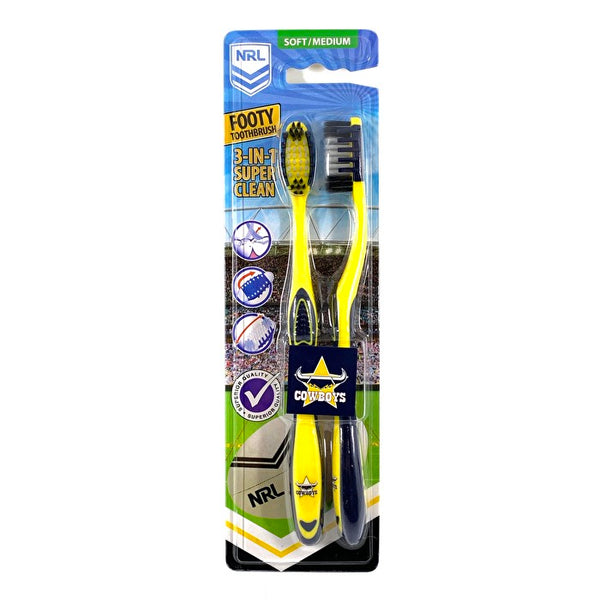 Nrl - 2pk-north Queensland Cowboys Toothbrushes