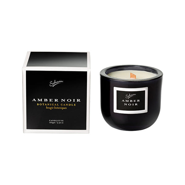 Sohum Grandiflora Botanical Candle Candlette Amber Noir 100g