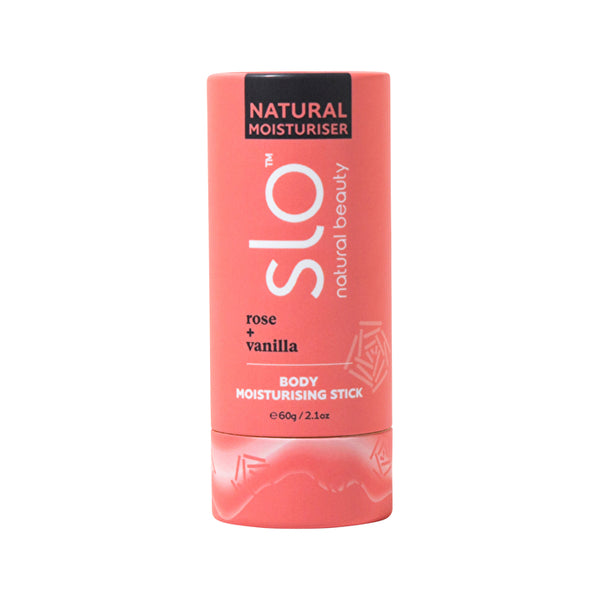 Slo Natural Beauty Natural Body Moisturising Stick Rose + Vanilla 60g