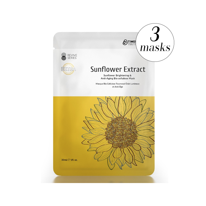 Timeless Truth Sunflower Brightening & Anti-Aging Bio cellulose Mask (3 Masks)