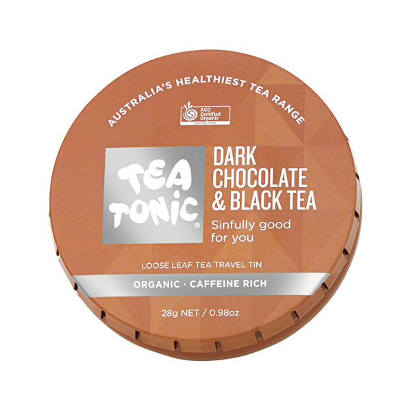 Tea Tonic Organic Dark Chocolate & Black Tea Travel Tin 28g