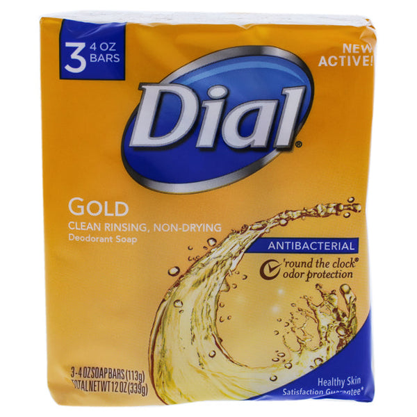 Dial Gold Antibacterial Deodorant Soap by Dial for Unisex - 3 x 4 oz Soap