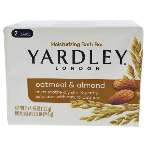 Yardley London Oatmeal & Almond Bar Soap by Yardley London for Unisex - 2 x 4.25 oz Soap