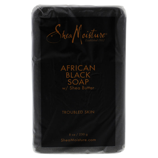 Shea Moisture African Black Soap Troubled Skin by Shea Moisture for Unisex - 8 oz Bar Soap