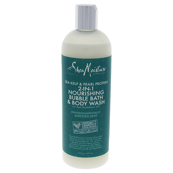 Shea Moisture Sea Kelp and Pearl Protein 2-In-1 Nourishing Bubble Bath and Body Wash by Shea Moisture for Unisex - 16 oz Body Wash