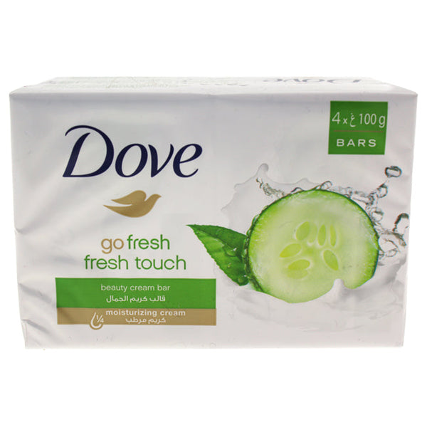 Dove Go Fresh Fresh Touch with Cucumber & Green Tea Scent by Dove for Unisex - 4 x 3.5 oz Bar Soap