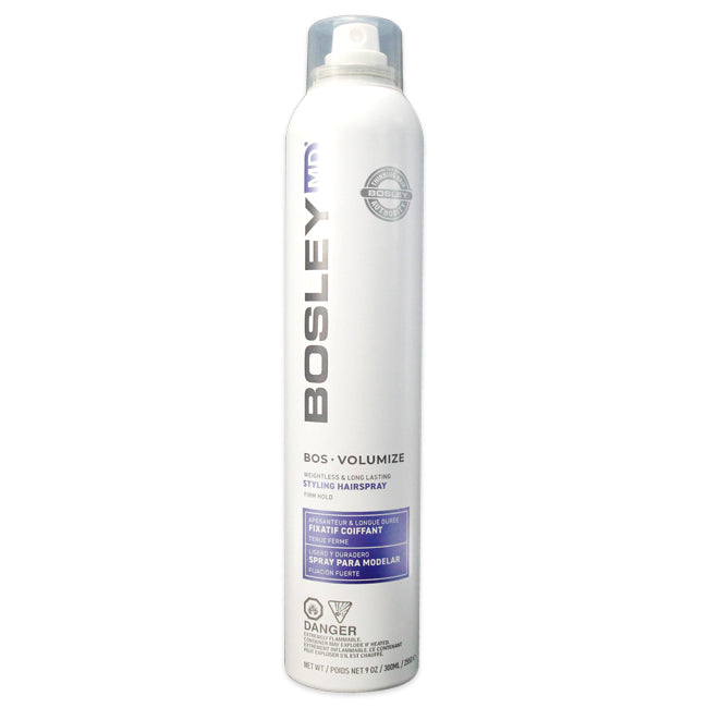Bosley Volumize Styling Hairspray by Bosley for Unisex - 9 oz Hair Spray