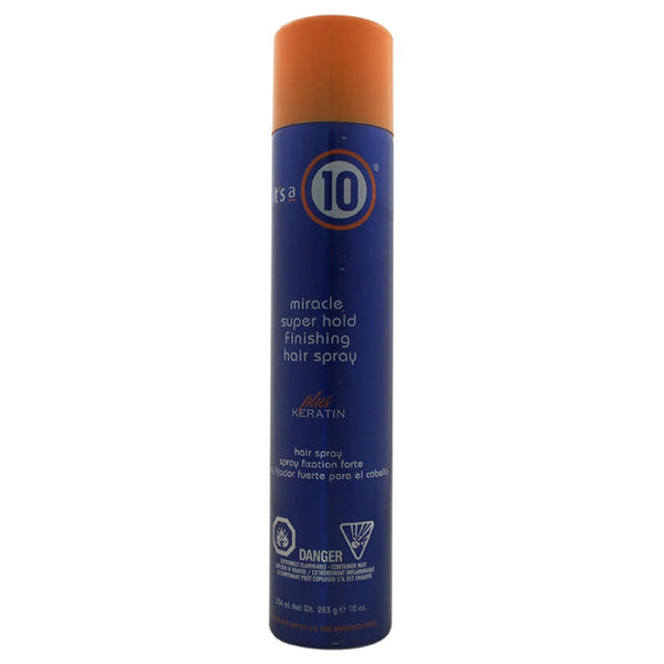 Its A 10 Miracle Super Hold Finishing Hairspray Plus Keratin by Its A 10 for Unisex - 10 oz Hairspray