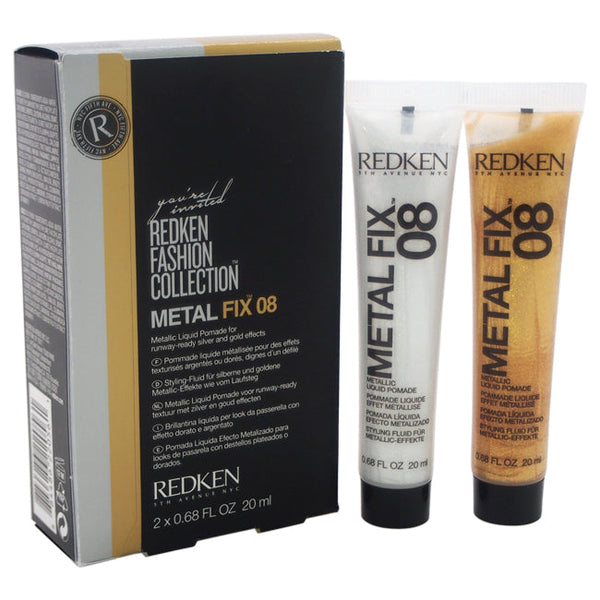 Redken Fashion Collection Metal Fix 08 Metallic Liquid Pomade by Redken for Unisex - 2 x 0.68 oz Pomade