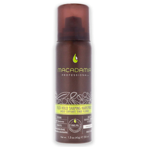 Macadamia Oil Flex Hold Shaping Hairspray by Macadamia Oil for Unisex - 1.5 oz Hair Spray
