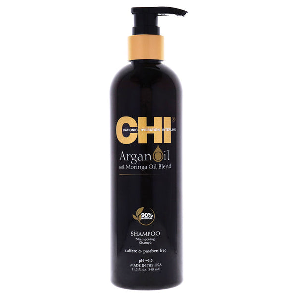 CHI Argan Oil Plus Moringa Oil Blend Shampoo by CHI for Unisex - 11.5 oz Shampoo