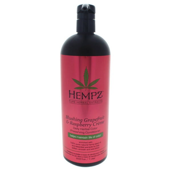 Hempz Blushing Grapefruit Raspberry Creme Color Preserving Condition by Hempz for Unisex - 33.8 oz Conditioner