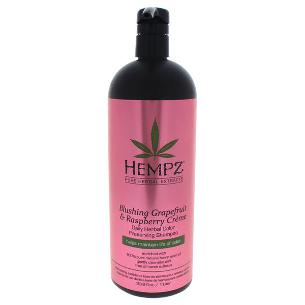 Hempz Blushing Grapefruit Raspberry Creme Color Preserving Shampoo by Hempz for Unisex - 33.8 oz Shampoo