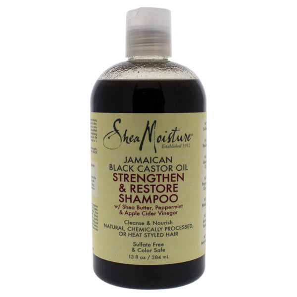 Shea Moisture Jamaican Black Castor Oil Strengthen, Grow and Restore Shampoo by Shea Moisture for Unisex - 13 oz Shampoo