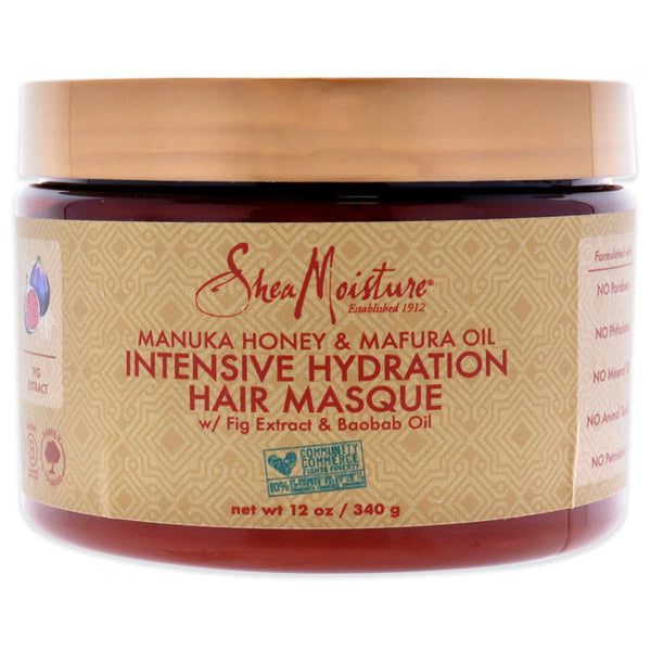 Shea Moisture Manuka Honey and Mafura Oil Intensive Hydration Hair Masque by Shea Moisture for Unisex - 12 oz Masque