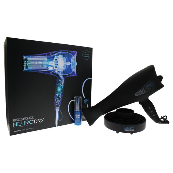 Paul Mitchell Neuro Dry Hair Dryer - Model # NDNAS - Black by Paul Mitchell for Unisex - 1 Pc Hair Dryer