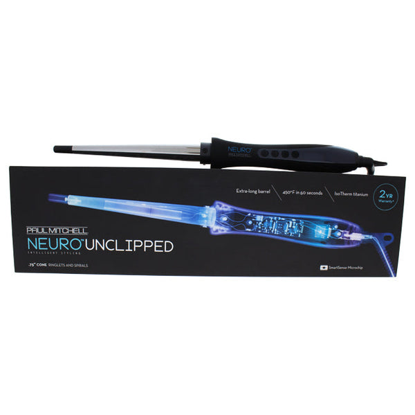 Paul Mitchell Neuro Unclipped Curling Iron - Model # NSSCNA - Black/Silver by Paul Mitchell for Unisex - 0.75 Inch Curling Iron