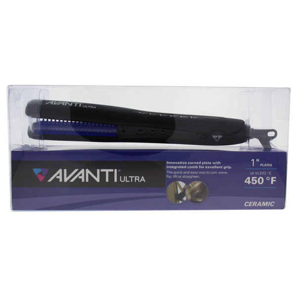 Avanti Ultra Avanti Ceramic Flat Iron - Model # AV21N1C - Black by Avanti Ultra for Unisex - 1 Inch Flat Iron