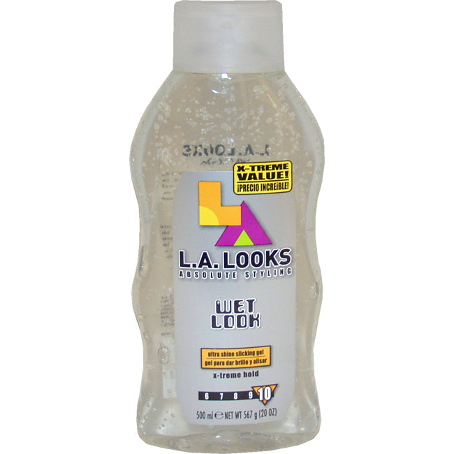 L.A. Looks Wet Look Ultra Shine Slicking Gel by L.A. Looks for Unisex - 20 oz Gel