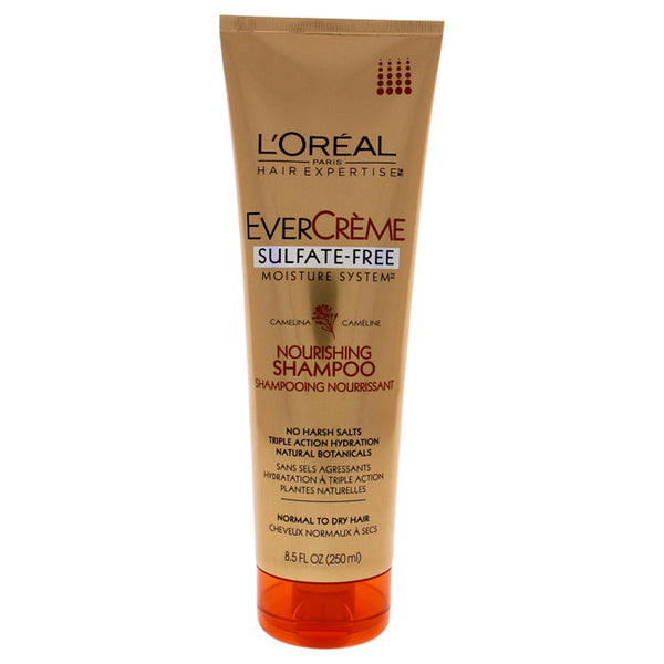 LOreal Paris EverCreme Sulfate-Free Nourishing Shampoo by LOreal Paris for Unisex - 8.5 oz Shampoo