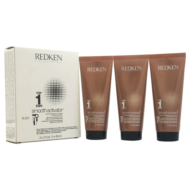 Redken Step 1 Smooth Activator For Dry/Unruly Hair by Redken for Unisex - 3 Pc Kit 3 x 2 oz Step 1 Smooth Activator