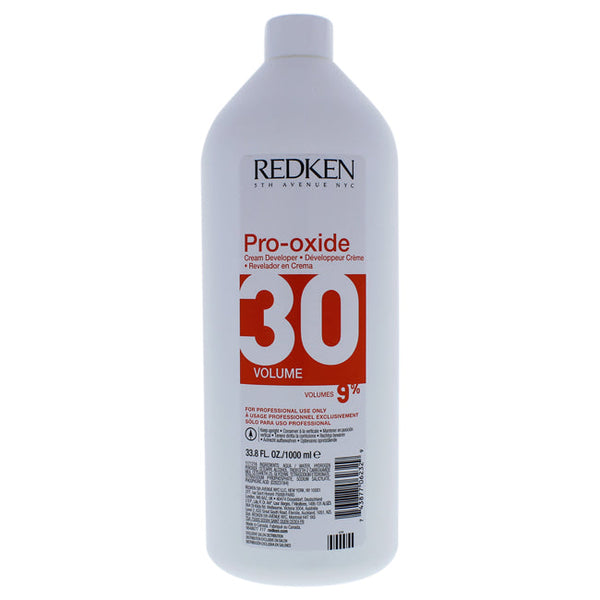 Redken Pro-Oxide Cream Developer - 30 Volume 9% by Redken for Unisex - 33.8 oz Cream Developer