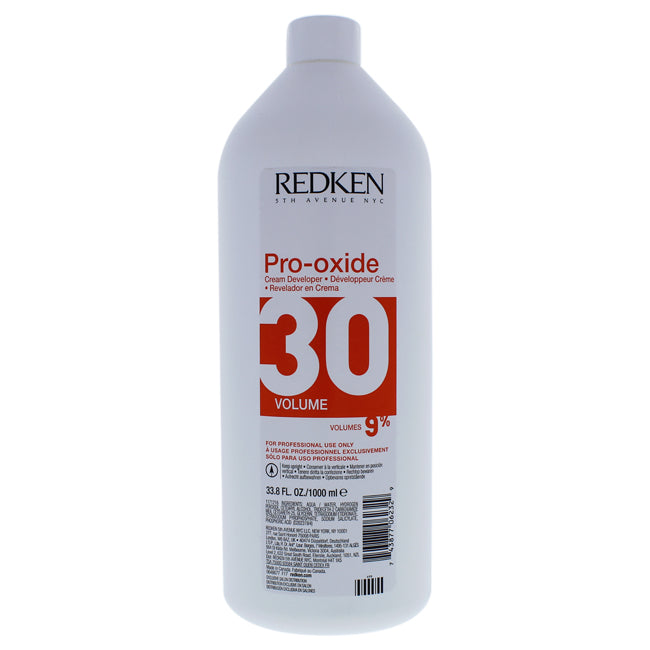 Redken Pro-Oxide Cream Developer - 30 Volume 9% by Redken for Unisex - 33.8 oz Cream Developer