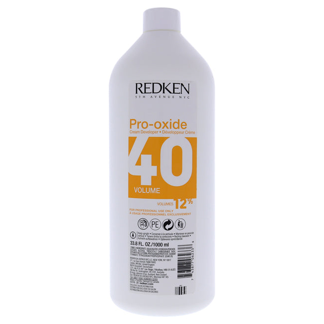 Redken Pro-Oxide Cream Developer - 40 Volume 12 Percent by Redken for Unisex - 33.8 oz Cream