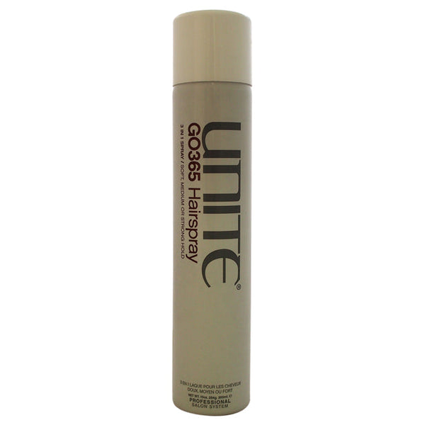 Unite GO365 Hairspray 3 In 1 - Soft, Medium Or Strong Hold by Unite for Unisex - 10 oz Hairspray