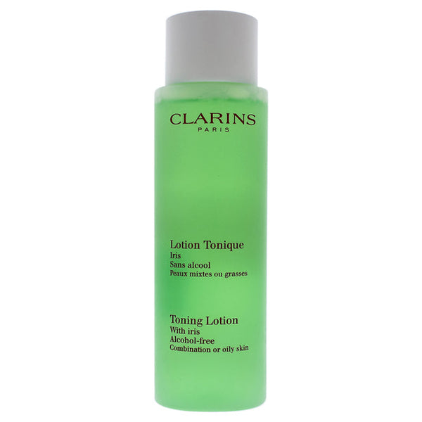 Clarins Toning Lotion With Iris - Combination or Oily Skin by Clarins for Unisex - 6.8 oz Toning Lotion (Tester)