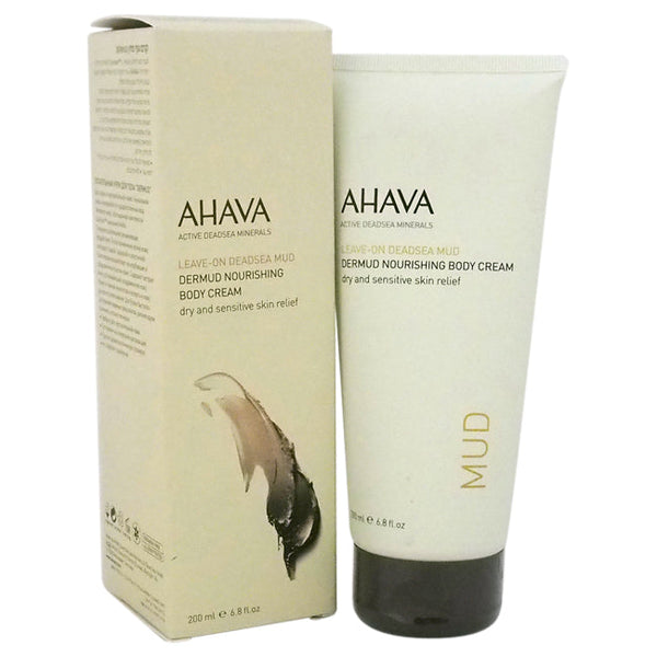 AHAVA Leave-On Deadsea Mud Dermud Nourishing Body Cream - Dry and Sensitive Skin Relief by AHAVA for Unisex - 6.8 oz Body Cream