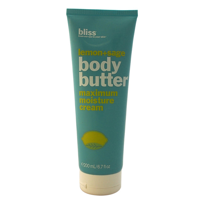 Bliss Lemon + Sage Body Butter Maximum Moisture Cream by Bliss for Unisex - 6.7 oz Cream