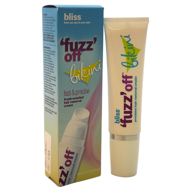 Bliss Fuzz Off Bikini Hair Removal Cream by Bliss for Unisex - 2 oz Cream
