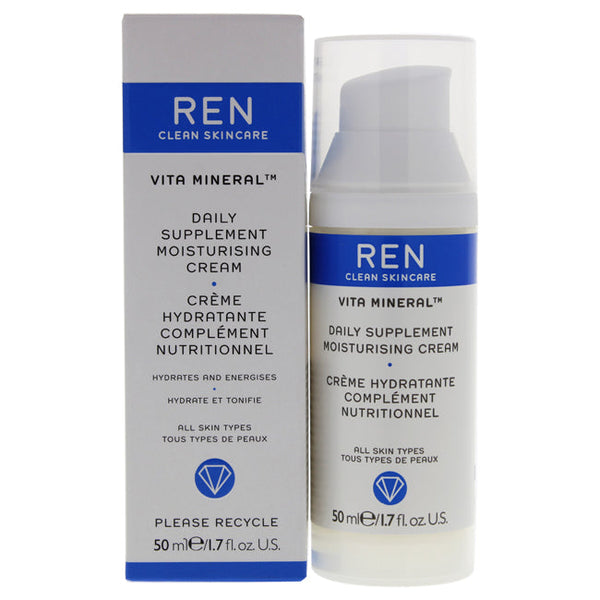 REN Vita Mineral Daily Supplement Moisturising Cream by REN for Unisex - 1.7 oz Cream