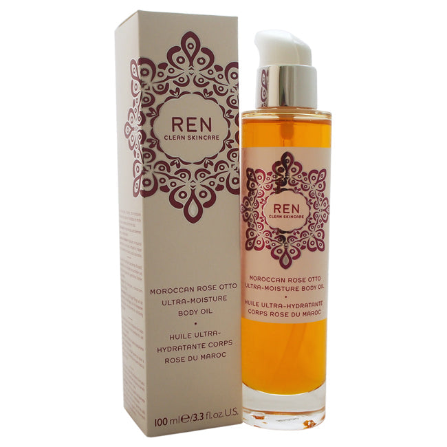 REN Moroccan Rose Otto Ultra-Moisture Body Oil by REN for Unisex - 3.3 oz Body Oil