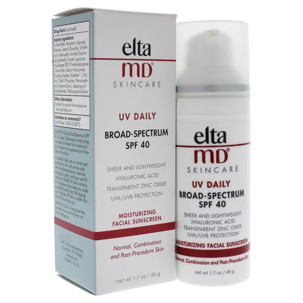 EltaMD UV Daily Moisturizing Facial Sunscreen SPF 40 by EltaMD for Unisex - 1.7 oz Sunscreen