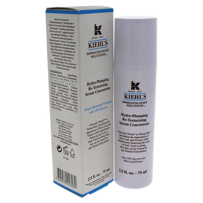 Kiehls Hydro-Plumping Re-Texturizing Serum Concentrate by Kiehls for Unisex - 2.5 oz Serum