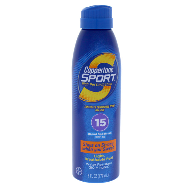 Coppertone Coppertone Sport AccuSpray Sunscreen SPF 15 by Coppertone for Unisex - 6 oz Sunscreen