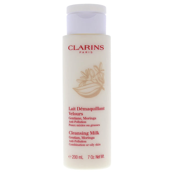 Clarins Anti-Pollution Cleansing Milk with Gentian Moringa by Clarins for Unisex - 7 oz Cleansing Milk