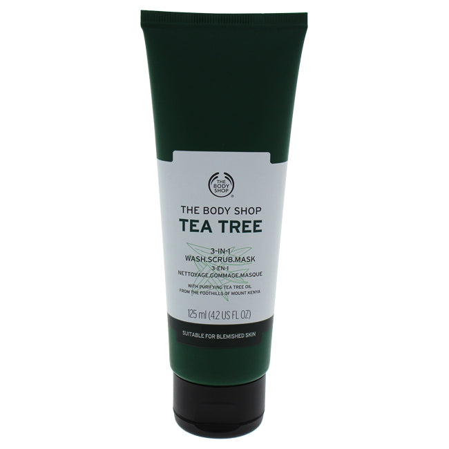 The Body Shop Tea Tree 3-in-1 Wash.Scrub.Mask by The Body Shop for Unisex - 4.2 oz Mask