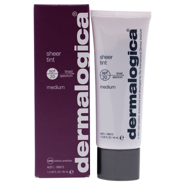 Dermalogica Sheer Tint Moisturizer SPF 20 - Medium by Dermalogica for Unisex - 1.3 oz Moisturizer