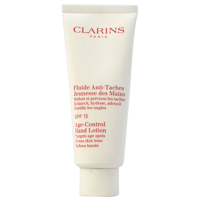 Clarins Age-Control Hand Lotion SPF 15 by Clarins for Unisex - 3.4 oz Hand Lotion (Unboxed)