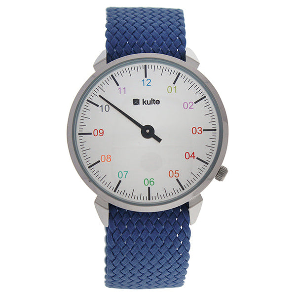 Kulte KUTPFI Fancy Illusion - Silver/Blue Nylon Strap Watch by Kulte for Unisex - 1 Pc Watch
